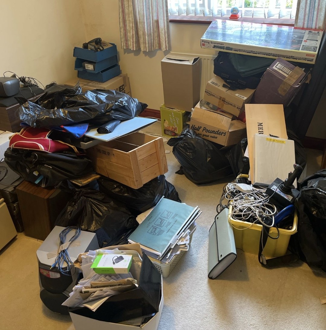 Clearing unwanted items before handover